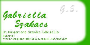 gabriella szakacs business card